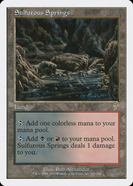 naokuroshop MTG [7ED][345][土地][R][JP][硫黄泉/Sulfurous Springs] NM