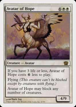 naokuroshop MTG [8ED][004][白][R][EN][希望の化身/Avatar of Hope] NM