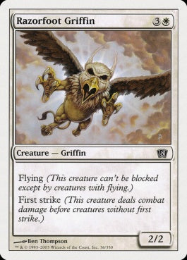 naokuroshop MTG [8ED][036][白][C][EN][カミソリ足のグリフィン/Razorfoot Griffin] NM