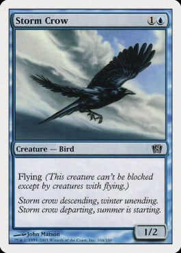 naokuroshop MTG [8ED][104][青][C][JP][嵐雲のカラス/Storm Crow] NM