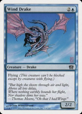 naokuroshop MTG [8ED][114][青][C][EN][風のドレイク/Wind Drake] NM