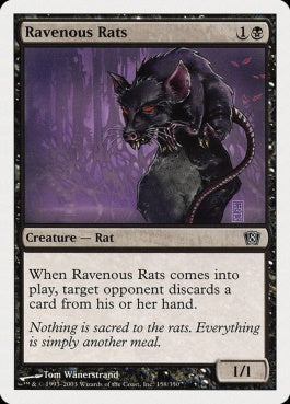 naokuroshop MTG [8ED][158][黒][C][EN][貪欲なるネズミ/Ravenous Rats] NM