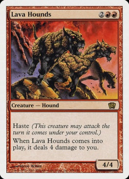 naokuroshop MTG [8ED][198][赤][R][EN][溶岩の猟犬/Lava Hounds] NM