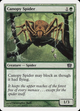 naokuroshop MTG [8ED][236][緑][C][JP][梢の蜘蛛/Canopy Spider] NM
