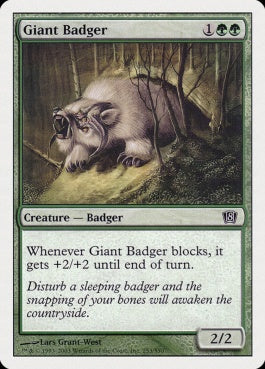 naokuroshop MTG [8ED][253][緑][C][EN][大アナグマ/Giant Badger] NM