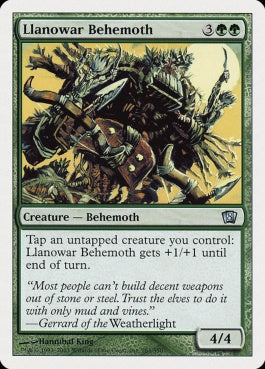 naokuroshop MTG [8ED][261][緑][U][JP][ラノワールのビヒモス/Llanowar Behemoth] NM