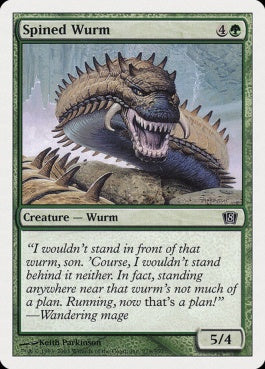 naokuroshop MTG [8ED][279][緑][C][JP][針刺ワーム/Spined Wurm] NM