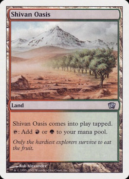 naokuroshop MTG [8ED][326][土地][U][JP][シヴのオアシス/Shivan Oasis] NM