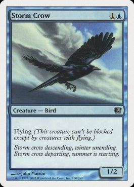 naokuroshop MTG [9ED][100][青][C][EN][嵐雲のカラス/Storm Crow] NM