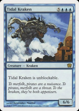 naokuroshop MTG [9ED][105][青][R][EN][高潮のクラーケン/Tidal Kraken] NM