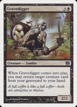 naokuroshop MTG [9ED][136][黒][C][JP][グレイブディガー/Gravedigger] NM