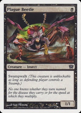 naokuroshop MTG [9ED][154][黒][C][EN][疫病甲虫/Plague Beetle] NM