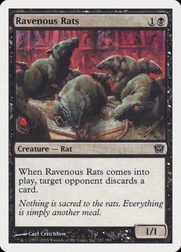 naokuroshop MTG [9ED][157][黒][C][EN][貪欲なるネズミ/Ravenous Rats] NM