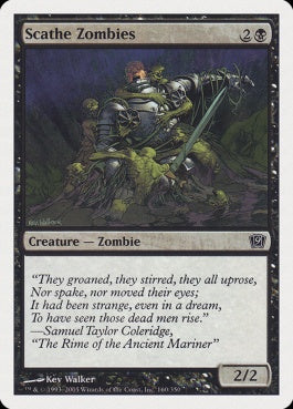 naokuroshop MTG [9ED][160][黒][C][JP][スケイズ・ゾンビ/Scathe Zombies] NM