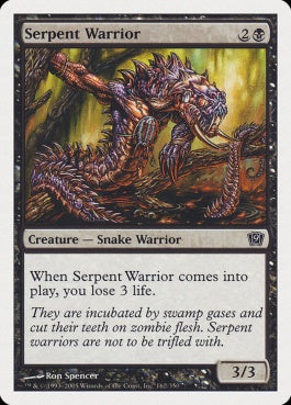 naokuroshop MTG [9ED][162][黒][C][EN][蛇人間の戦士/Serpent Warrior] NM