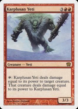 naokuroshop MTG [9ED][198][赤][R][EN][カープルーザンのイエティ/Karplusan Yeti] NM