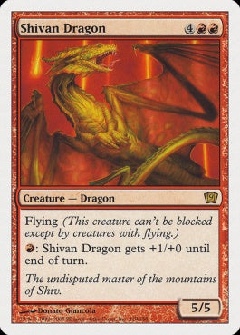 naokuroshop MTG [9ED][219][赤][R][EN][シヴ山のドラゴン/Shivan Dragon] NM