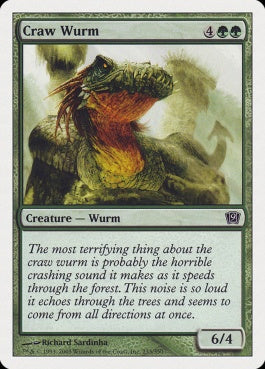 naokuroshop MTG [9ED][233][緑][C][EN][大喰らいのワーム/Craw Wurm] NM