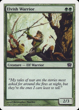 naokuroshop MTG [9ED][240][緑][C][EN][エルフの戦士/Elvish Warrior] NM