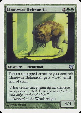 naokuroshop MTG [9ED][252][緑][U][JP][ラノワールのビヒモス/Llanowar Behemoth] NM