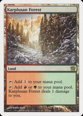 naokuroshop MTG [9ED][321][土地][R][EN][カープルーザンの森/Karplusan Forest] NM