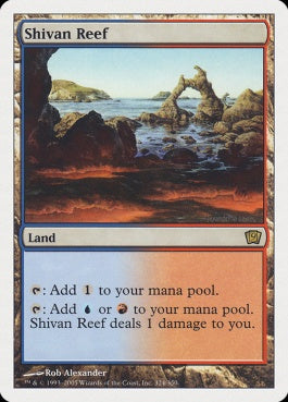 naokuroshop MTG [9ED][324][土地][R][JP][シヴの浅瀬/Shivan Reef] NM