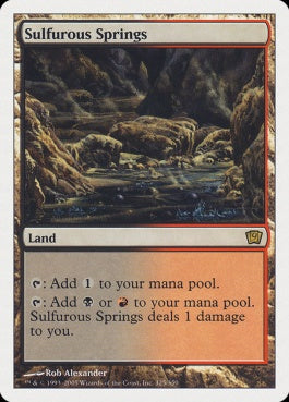 naokuroshop MTG [9ED][325][土地][R][JP][硫黄泉/Sulfurous Springs] NM