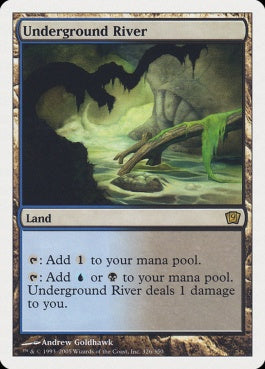 naokuroshop MTG [9ED][326][土地][R][JP][地底の大河/Underground River] NM