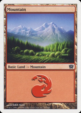 naokuroshop MTG [9ED][343][土地][C][EN][山/Mountain] NM