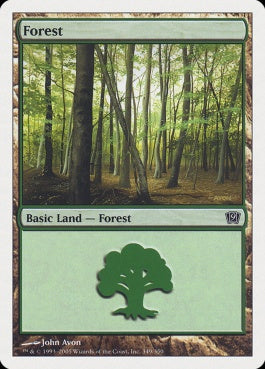 naokuroshop MTG [9ED][349][土地][C][EN][森/Forest] NM