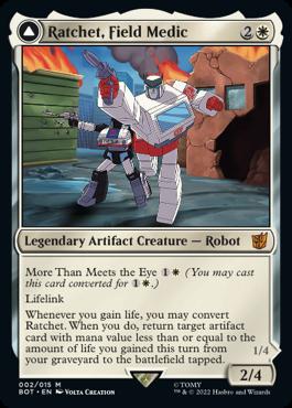 naokuroshop MTG [BOT][002][白][M][EN][戦場軍医、ラチェット/Ratchet, Field Medic]（foil） NM