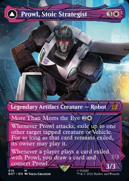 naokuroshop MTG [BOT][016][白][M][EN][冷静な戦略家、プロール/Prowl, Stoic Strategist]（foil） NM