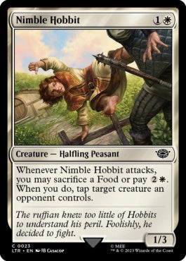 naokuroshop MTG [LTR][0023][白][C][EN][すばしこいホビット/Nimble Hobbit] NM