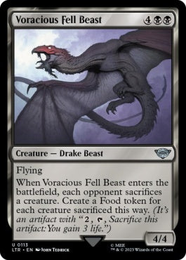 naokuroshop MTG [LTR][0113][黒][U][EN][貪欲なる忌まわしき獣/Voracious Fell Beast] NM