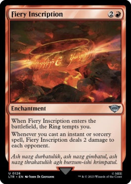 naokuroshop MTG [LTR][0126][赤][U][EN][灼熱の銘/Fiery Inscription]（foil） NM