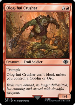 naokuroshop MTG [LTR][0140][赤][C][EN][オログ＝ハイの破壊者/Olog-hai Crusher]（foil） NM