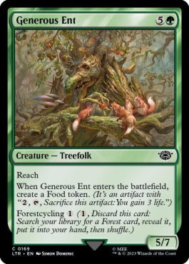 naokuroshop MTG [LTR][0169][緑][C][EN][気前のよいエント/Generous Ent]（foil） NM