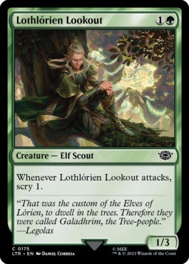 naokuroshop MTG [LTR][0175][緑][C][EN][ロスロリアンの見張り番/Lothlorien Lookout]（foil） NM