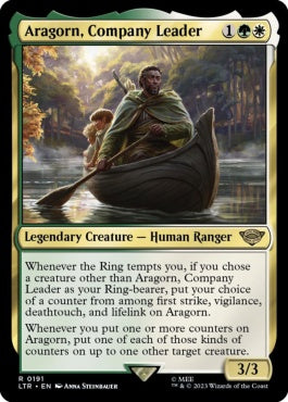 naokuroshop MTG [LTR][0191][多][R][EN][一行のリーダー、アラゴルン/Aragorn, Company Leader]（foil） NM