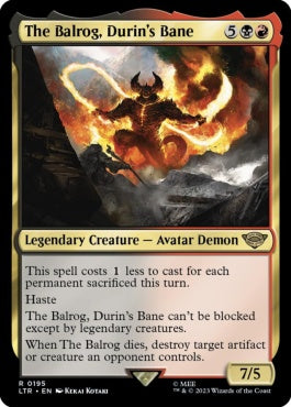 naokuroshop MTG [LTR][0195][多][R][EN][ドゥリンの禍、バルログ/The Balrog, Durin's Bane]（foil） NM