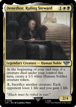 naokuroshop MTG [LTR][0198][多][U][EN][統治する執政、デネソール/Denethor, Ruling Steward]（foil） NM