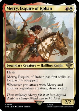 naokuroshop MTG [LTR][0215][多][R][EN][ローハン王家の小姓、メリー/Merry, Esquire of Rohan]（foil） NM