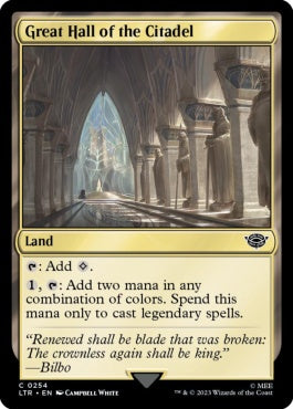 naokuroshop MTG [LTR][0254][土地][C][EN][城塞の大広間/Great Hall of the Citadel]（foil） NM