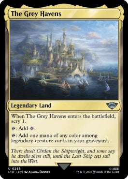 naokuroshop MTG [LTR][0255][土地][U][EN][灰色港/The Grey Havens]（foil） NM