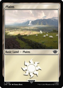 naokuroshop MTG [LTR][0262][土地][C][EN][平地/Plains]（foil） NM