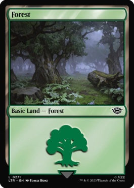 naokuroshop MTG [LTR][0271][土地][C][EN][森/Forest]（foil） NM