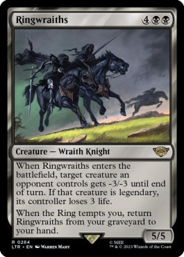 naokuroshop MTG [LTR][0284][黒][R][EN][指輪の幽鬼/Ringwraiths]（foil） NM