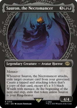 naokuroshop MTG [LTR][0310][黒][R][EN][死人占い師、サウロン/Sauron, the Necromancer] NM