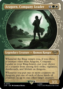 naokuroshop MTG [LTR][0316][多][R][EN][一行のリーダー、アラゴルン/Aragorn, Company Leader]（foil） NM