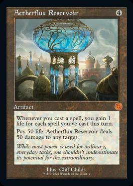 naokuroshop MTG [BRR][002][茶][M][EN][霊気貯蔵器/Aetherflux Reservoir]（foil） NM